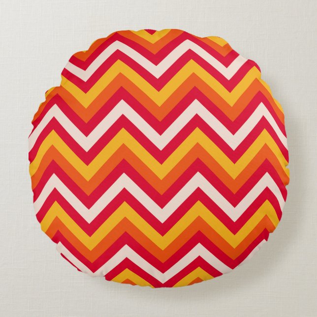 Chevron Round Pillow (Front)