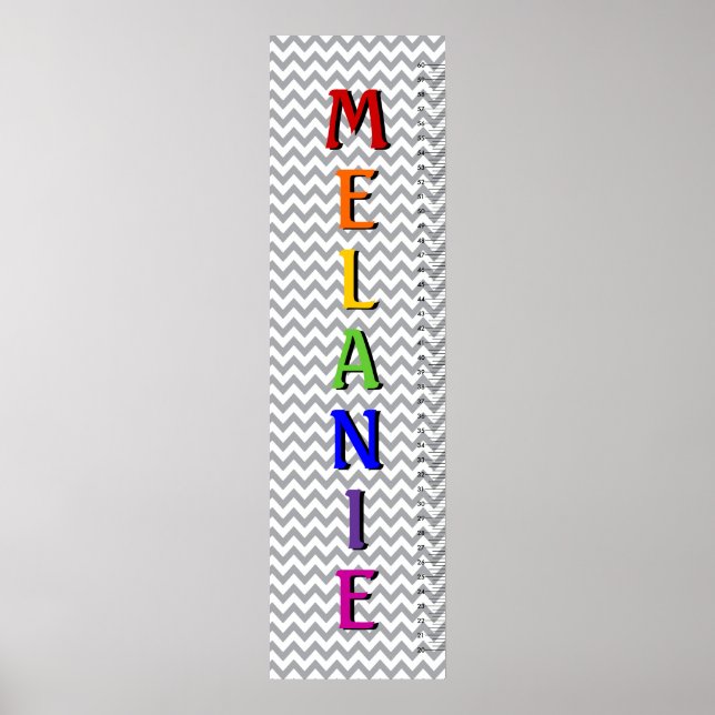 Chevron Seven Letter Name Growth Chart (Front)