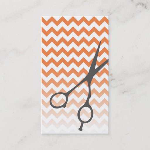Customizable Chevron Shears Barber/Cosmetologist Business Card