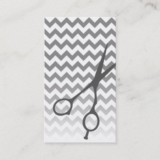 Customizable Chevron Shears Barber/Cosmetologist Business Card