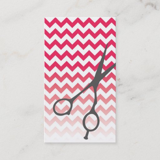 Customizable Chevron Shears Barber/Cosmetologist Business Card