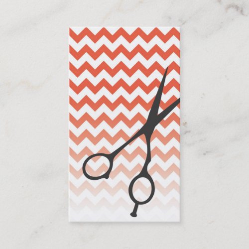 Chevron Shears Barber/Cosmetologist Business Card