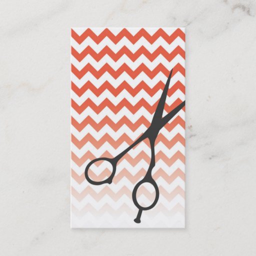 Customizable Chevron Shears Barber/Cosmetologist Business Card