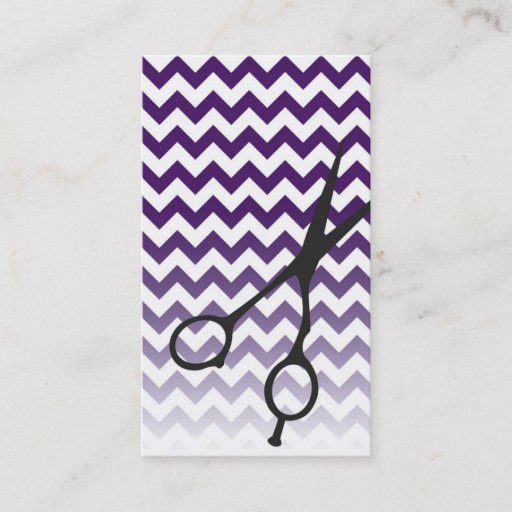Customizable Chevron Shears Barber/Cosmetologist Business Card