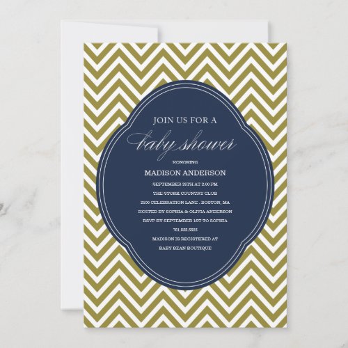 CHEVRON SHOWER | BABY SHOWER INVITATIONS
