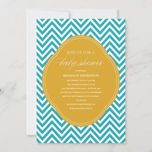 CHEVRON SHOWER | BABY SHOWER INVITATIONS