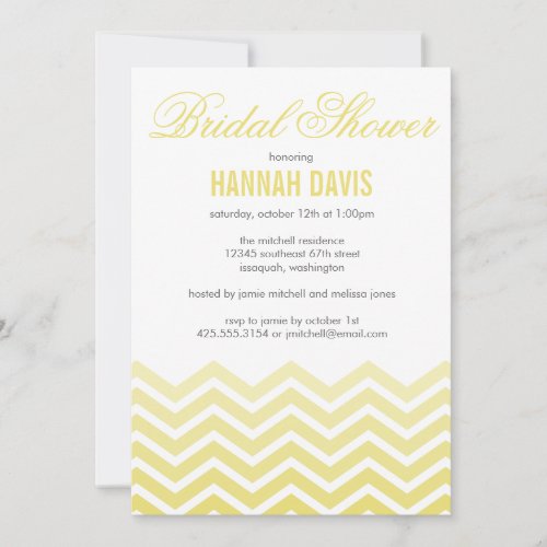 Chevron Shower Invitation