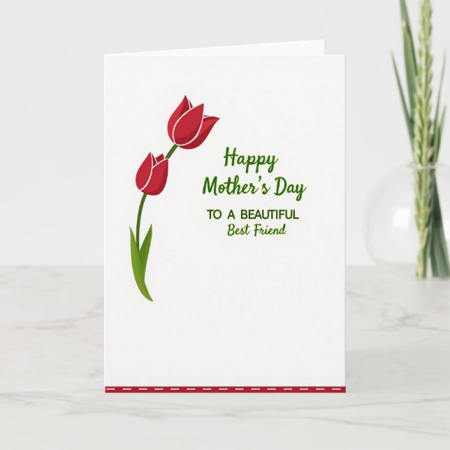Chevron Simple Botanical Card (Front)