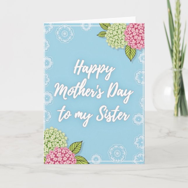 Chevron Sister Happy Mothers Day Card (Front)