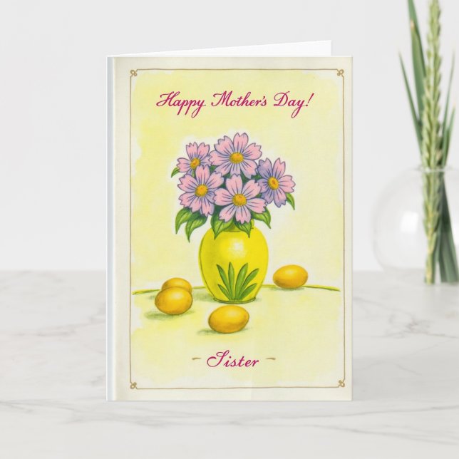 Chevron Sister Mothers Day Card (Front)