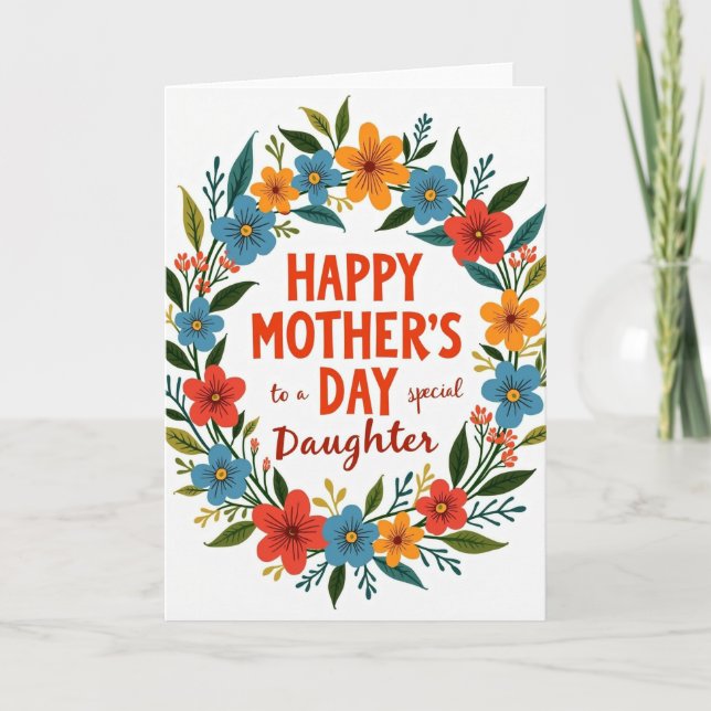 Chevron Special Daughter Mothers Card (Front)