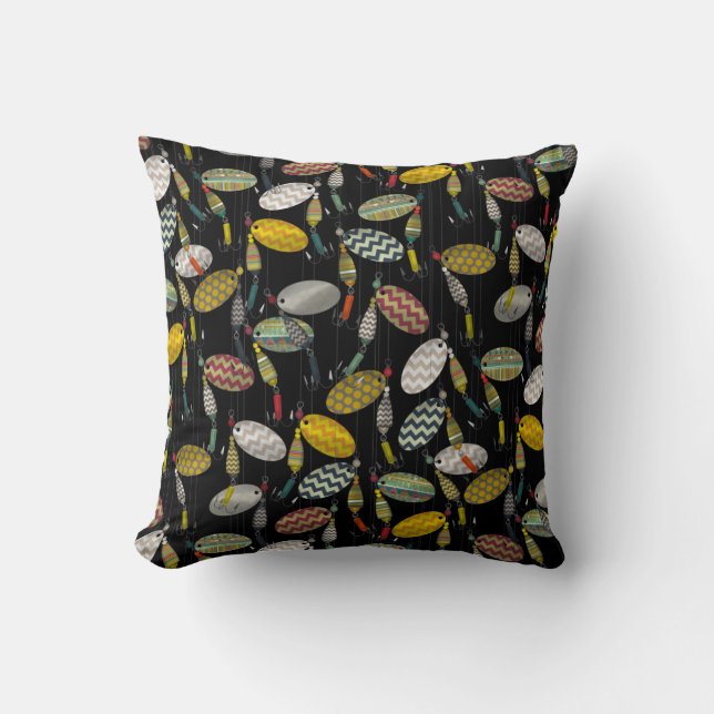 chevron spinners throw pillow (Front)