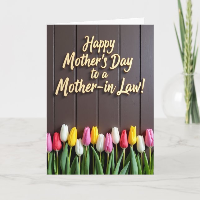 Chevron Springtime Thanks Card (Front)