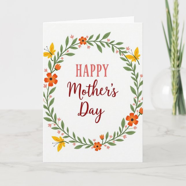 Chevron Springtime Wishes Card (Front)