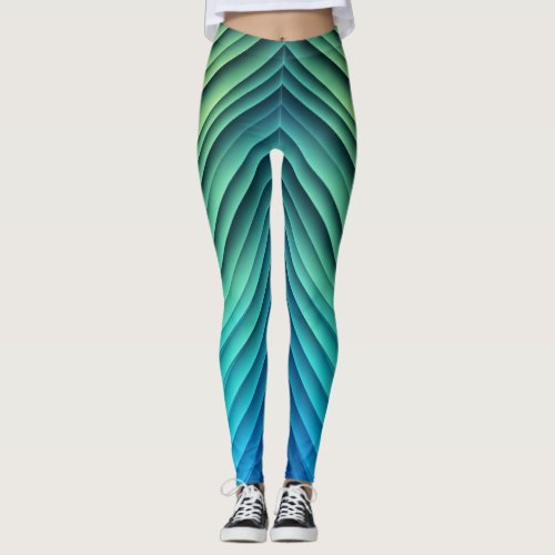 Chevron Stacks in Teal and Sapphire Leggings