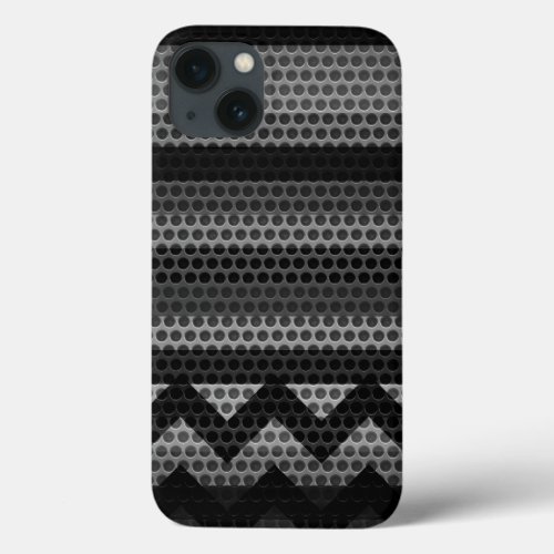 Chevron Stainless Steel Hole Metal 2 iPhone 13 Case