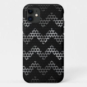 Chevron Stainless Steel Hole Metal iPhone 11 Case