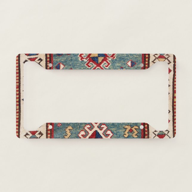 Chevron Stars Steel Blue Light Teal  License Plate Frame (Front)