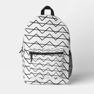Chevron Stripe Black and White Geometric Pattern
