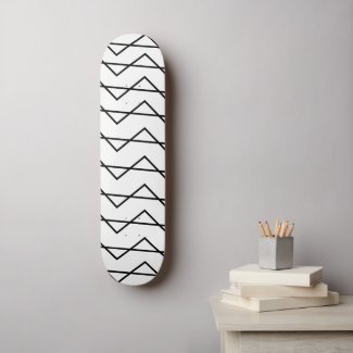 Chevron Stripe Black and White Geometric Pattern