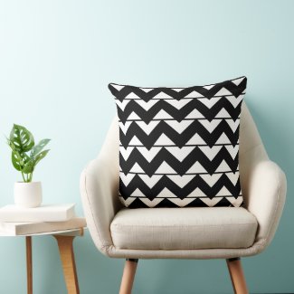 Chevron Stripe Black and White Pattern