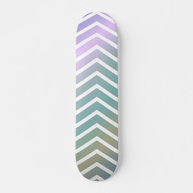 Chevron Stripe Design Skateboard Deck (Front)