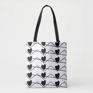 Chevron Stripe Hearts Valentines Day