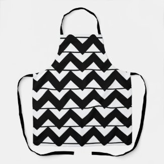 Chevron Stripe Kitchen Baking Black and White