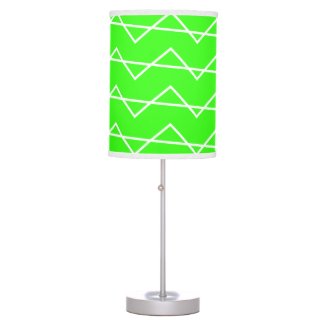 Chevron Stripe Neon Green White Geometric Pattern