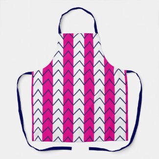 Chevron Stripe Pink and White Geometric Pattern