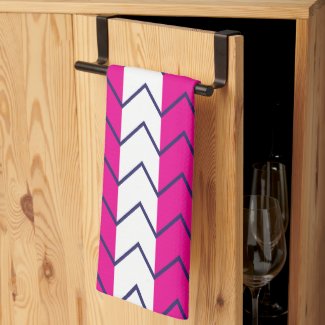 Chevron Stripe Pink and White Geometric Pattern