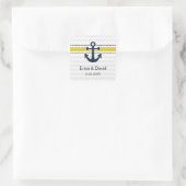 chevron stripes, anchor, nautical envelopes seals (Bag)