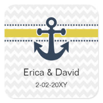 chevron stripes, anchor, nautical envelopes seals