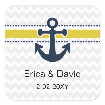 chevron stripes, anchor, nautical envelopes seals
