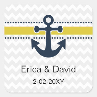 chevron stripes, anchor, nautical envelopes seals