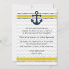 chevron stripes, anchor, nautical wedding invites