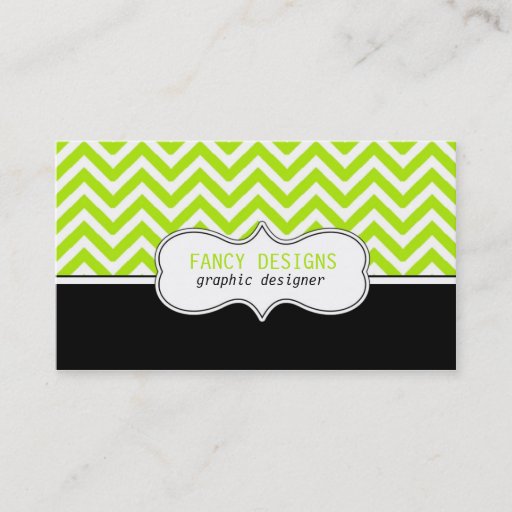 Customizable Chevron Stripes Business Cards