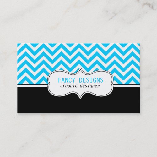 Chevron Stripes Business Card Template