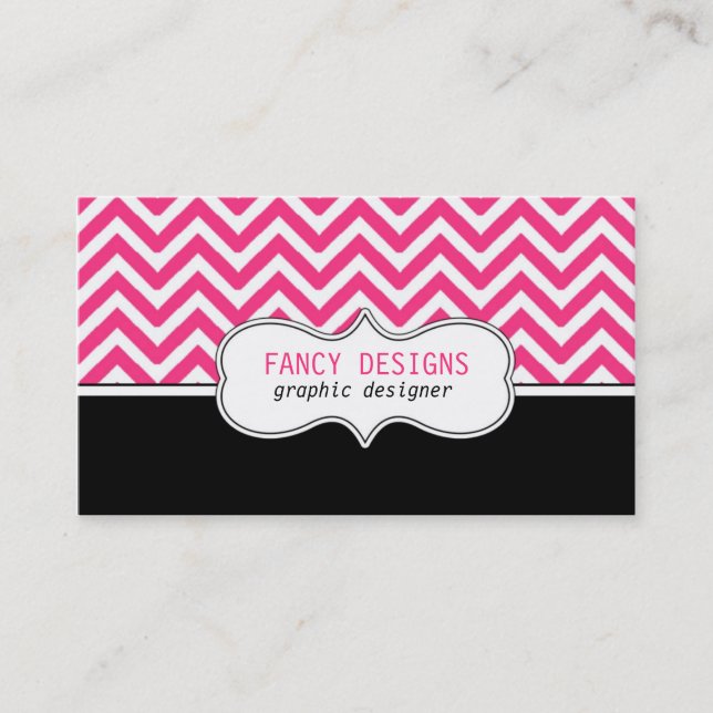 Chevron Stripes Business Card (Front)