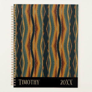 Chevron Stripes in Earth Tones Planner