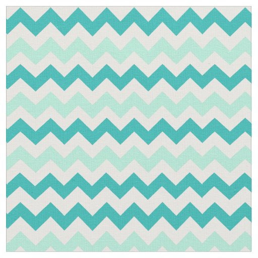 Chevron Stripes in Shades of Teal Fabric
