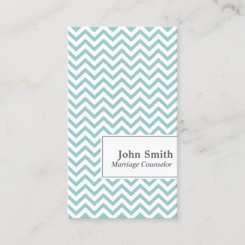 Chevron Stripes Marriage Counseling Business Card
