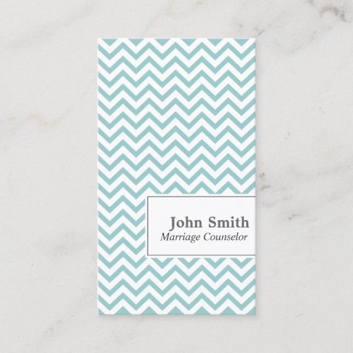 Customizable Chevron Stripes Marriage Counseling Business Card