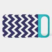 Chevron Stripes & Monogram | Navy Teal iPod Touch 5G Cover (Back (Horizontal))