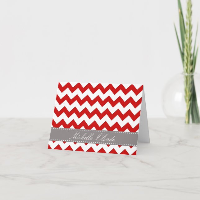 Chevron Stripes Note Card (Front)