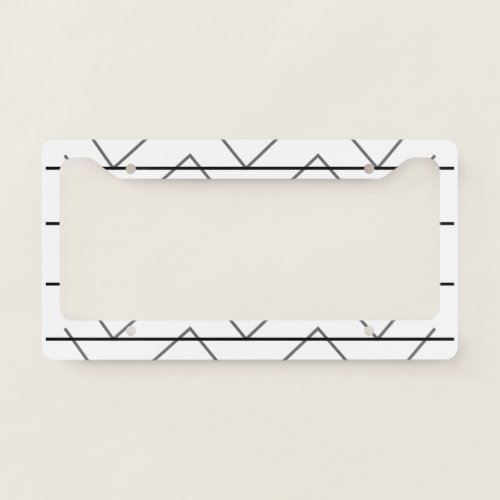 Chevron Stripes Pattern License Plate Frame