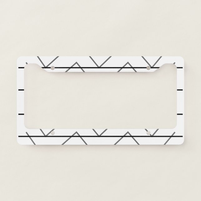 Chevron Stripes Pattern License Plate Frame (Front)