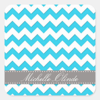 Chevron Stripes Square Sticker