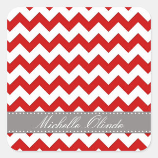 Chevron Stripes Square Sticker