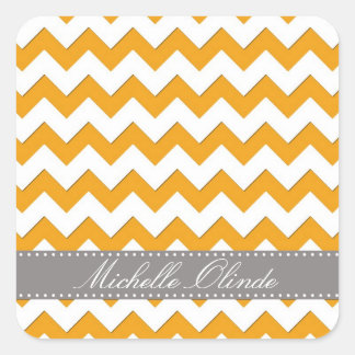 Chevron Stripes Square Sticker